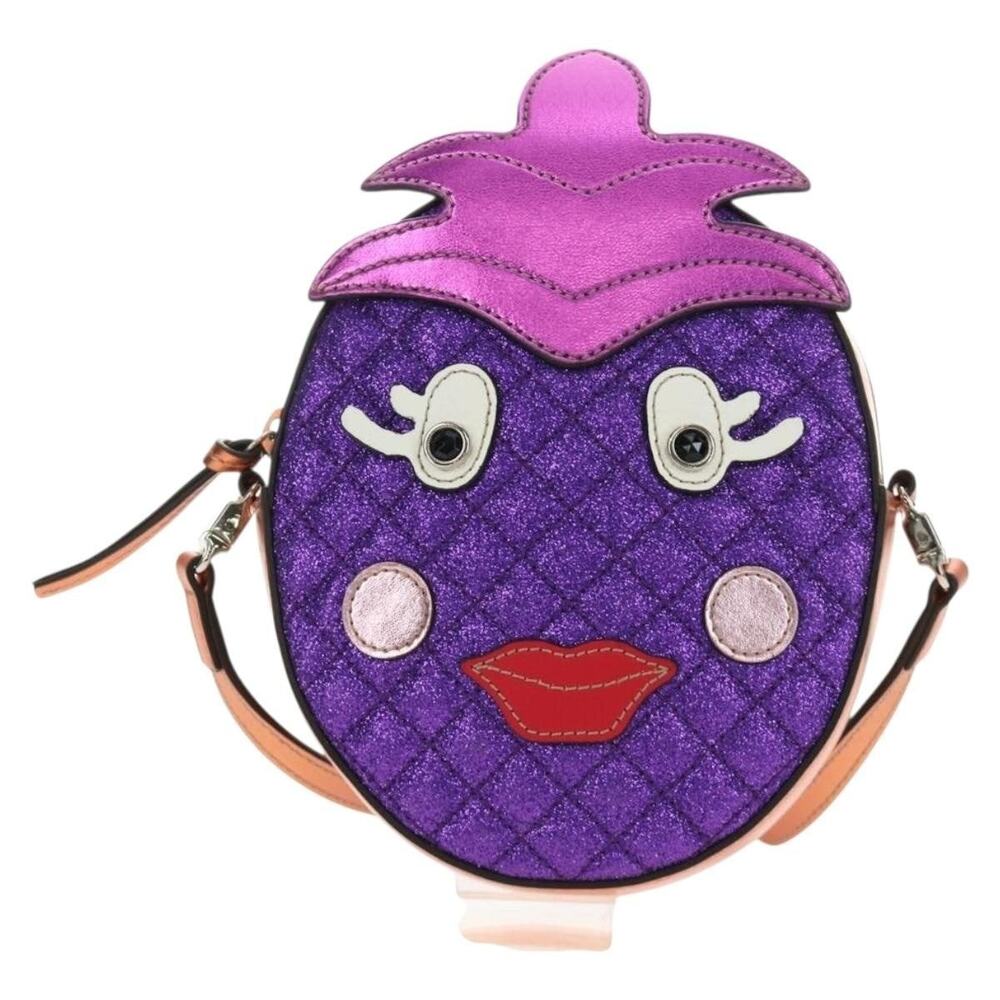 Gucci Leather Children's Pineapple Shoulder Bag Purple